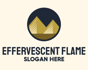 Gold Pyramid Mountain logo design