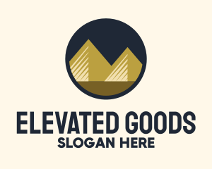 Gold Pyramid Mountain logo design