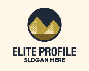 Gold Pyramid Mountain logo design