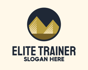 Gold Pyramid Mountain logo design