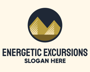 Gold Pyramid Mountain logo design