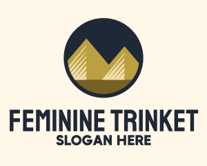 Gold Pyramid Mountain logo design