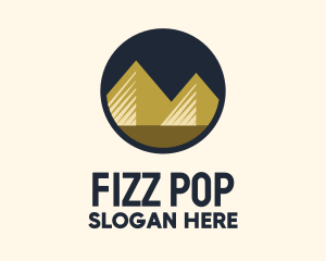 Gold Pyramid Mountain logo design