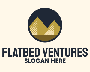 Gold Pyramid Mountain logo design