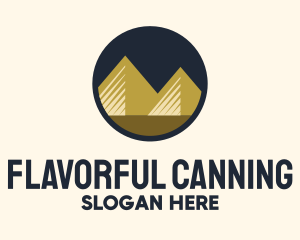 Gold Pyramid Mountain logo design