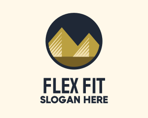 Gold Pyramid Mountain logo design