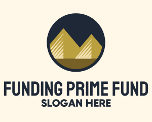 Gold Pyramid Mountain logo design