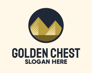 Gold Pyramid Mountain logo design