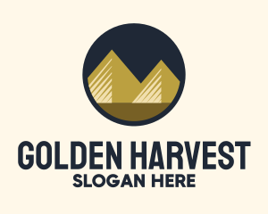 Gold Pyramid Mountain logo design