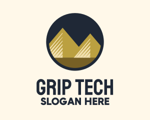 Gold Pyramid Mountain logo design