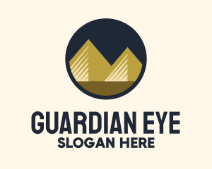 Gold Pyramid Mountain logo design