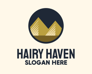 Gold Pyramid Mountain logo design