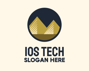 Gold Pyramid Mountain logo design