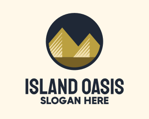 Gold Pyramid Mountain logo design