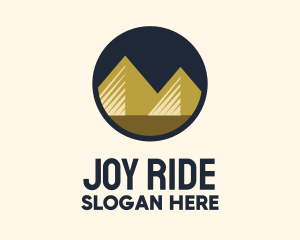 Gold Pyramid Mountain logo design