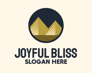 Gold Pyramid Mountain logo design