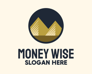 Gold Pyramid Mountain logo design