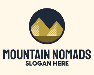 Gold Pyramid Mountain logo design