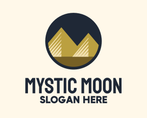 Gold Pyramid Mountain logo design