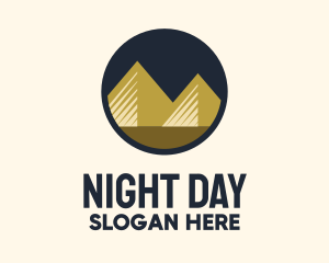 Gold Pyramid Mountain logo design