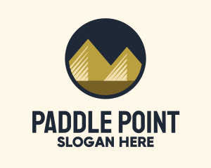 Gold Pyramid Mountain logo design