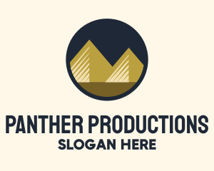 Gold Pyramid Mountain logo design