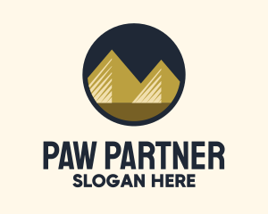 Gold Pyramid Mountain logo design