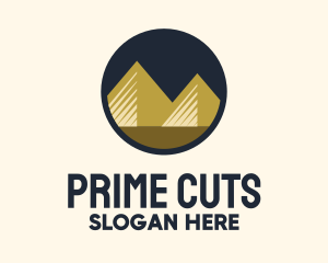 Gold Pyramid Mountain logo design