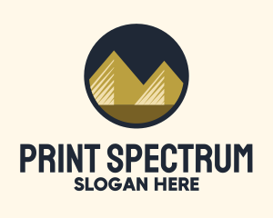 Gold Pyramid Mountain logo design