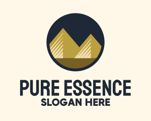 Gold Pyramid Mountain logo design