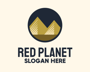 Gold Pyramid Mountain logo design