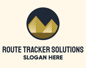 Gold Pyramid Mountain logo design