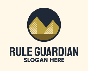 Gold Pyramid Mountain logo design