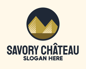 Gold Pyramid Mountain logo design