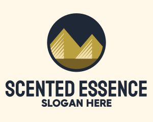 Gold Pyramid Mountain logo design