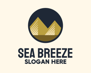 Gold Pyramid Mountain logo design