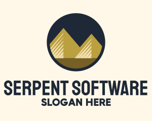 Gold Pyramid Mountain logo design