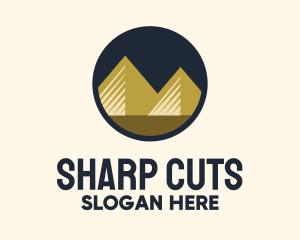 Gold Pyramid Mountain logo design