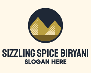 Gold Pyramid Mountain logo design