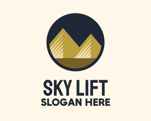 Gold Pyramid Mountain logo design