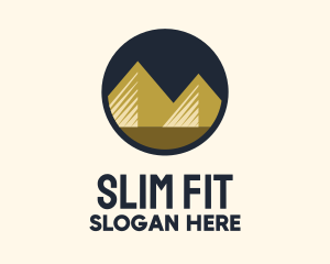 Gold Pyramid Mountain logo design