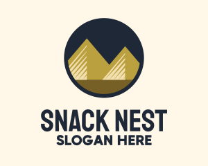 Gold Pyramid Mountain logo design