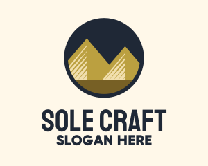 Gold Pyramid Mountain logo design