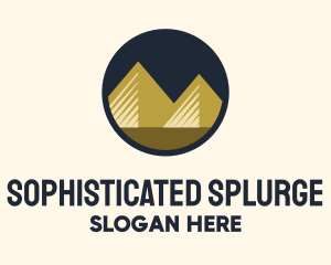 Gold Pyramid Mountain logo design