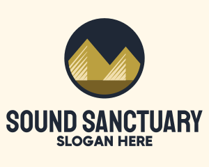 Gold Pyramid Mountain logo design