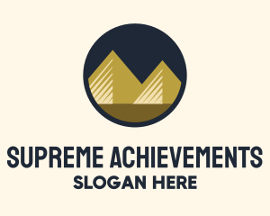 Gold Pyramid Mountain logo design