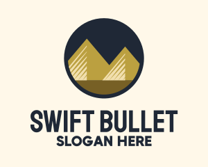 Gold Pyramid Mountain logo design