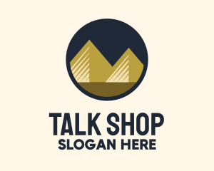 Gold Pyramid Mountain logo design