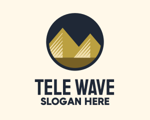 Gold Pyramid Mountain logo design