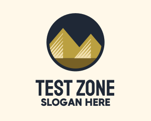 Gold Pyramid Mountain logo design